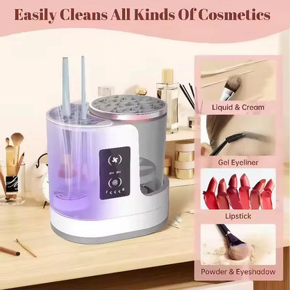 Electric 3 in 1 Makeup Brush Cleaneing Machine Makeup Brush Dryer Portable Automatic USB Cosmetic Brushes Cleaner Tool